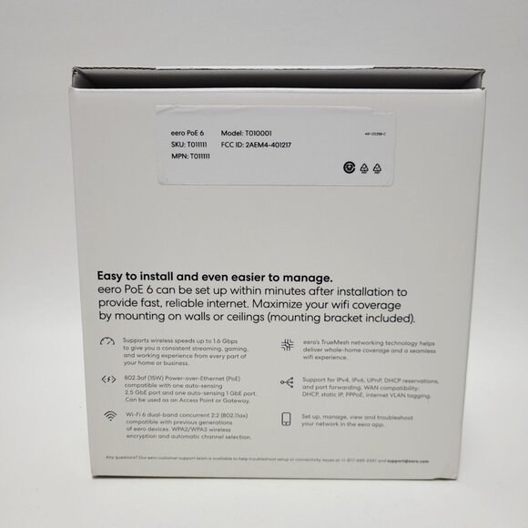 Eero PoE 6 Dual-band 1.6 Gbps Wi-Fi Hotspot Modem - T010001 - Picture 8 of 11